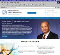 PRODROMOS Stem Cell Institute<br>Chadwick C Prodromos, M.D.