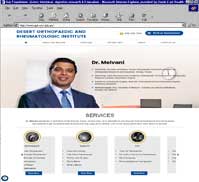 Desert Orthopaedic and Rheumatologic Institute<br>Dr. Roshan Melvani